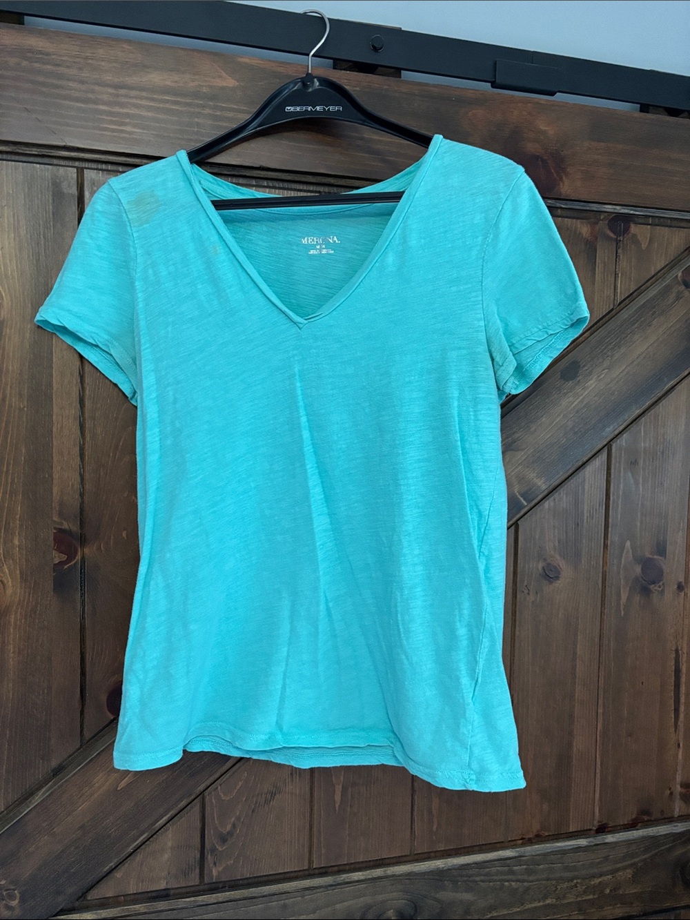 Merona Turquoise V-Neck Short Sleeve Tee